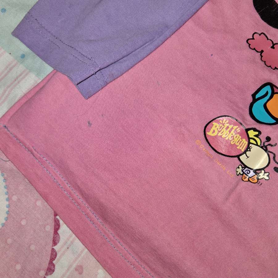 Vintage Bubblegum Girls Long Sleeve Top 6–8 Years | Y2K Cotton Graphic Kids Shirt