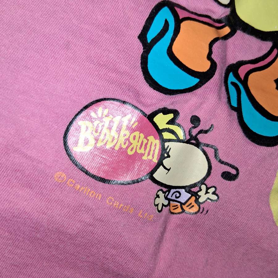 Vintage Bubblegum Girls Long Sleeve Top 6–8 Years | Y2K Cotton Graphic Kids Shirt