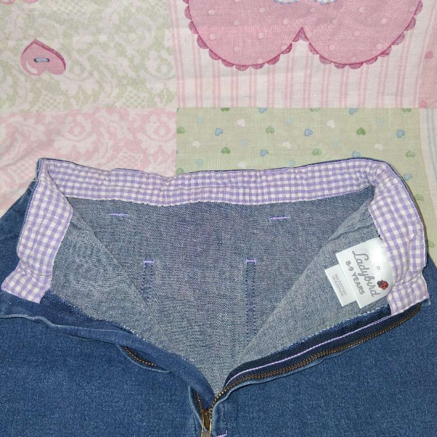 Ladybird Embroidered Denim Skirt.