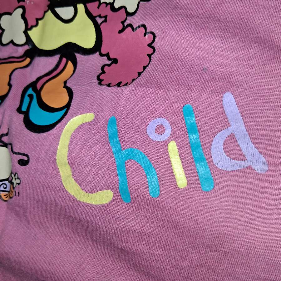 Vintage Bubblegum Girls Long Sleeve Top 6–8 Years | Y2K Cotton Graphic Kids Shirt