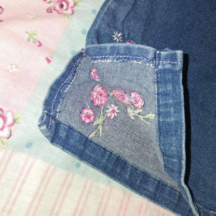 Ladybird Embroidered Denim Skirt.