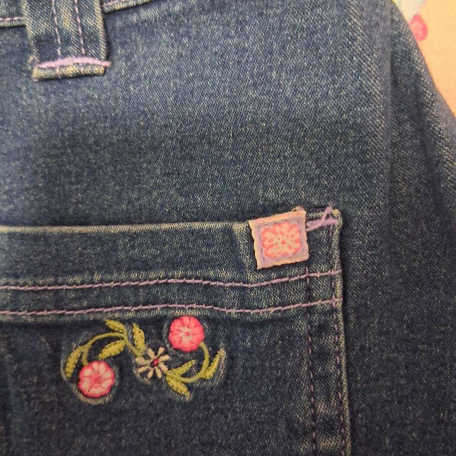 Ladybird Embroidered Denim Skirt.