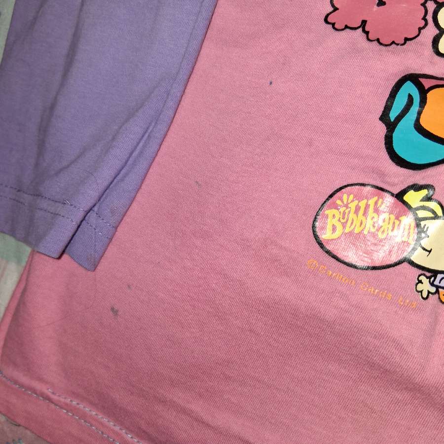 Vintage Bubblegum Girls Long Sleeve Top 6–8 Years | Y2K Cotton Graphic Kids Shirt