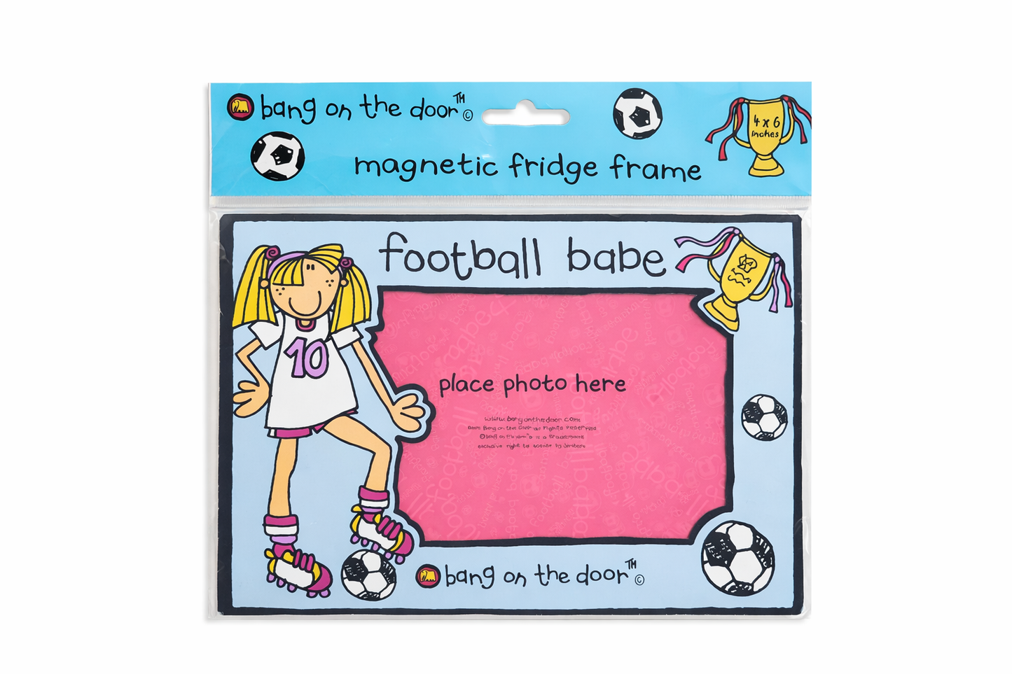 Bang On The Door “Football Babe” Magnetic Fridge Frame – Vintage Y2K