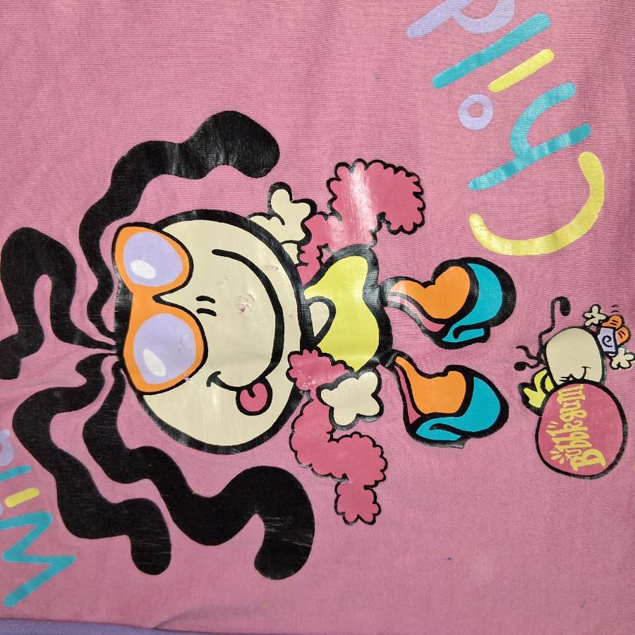 Vintage Bubblegum Girls Long Sleeve Top 6–8 Years | Y2K Cotton Graphic Kids Shirt