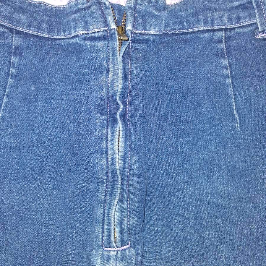 Ladybird Embroidered Denim Skirt.