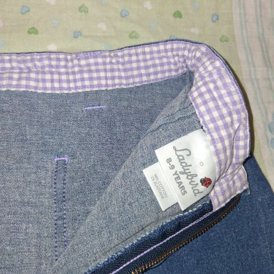 Ladybird Embroidered Denim Skirt.