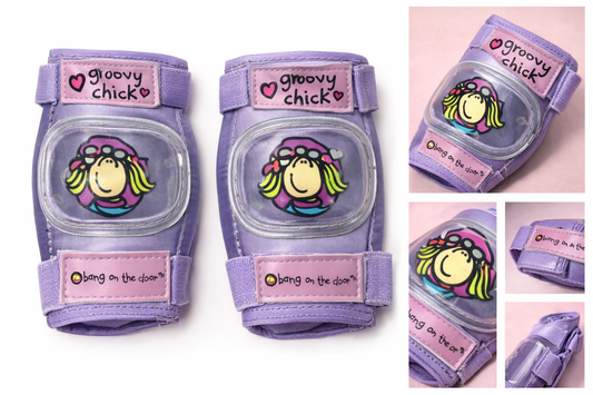 Groovy chick elbow pads.
