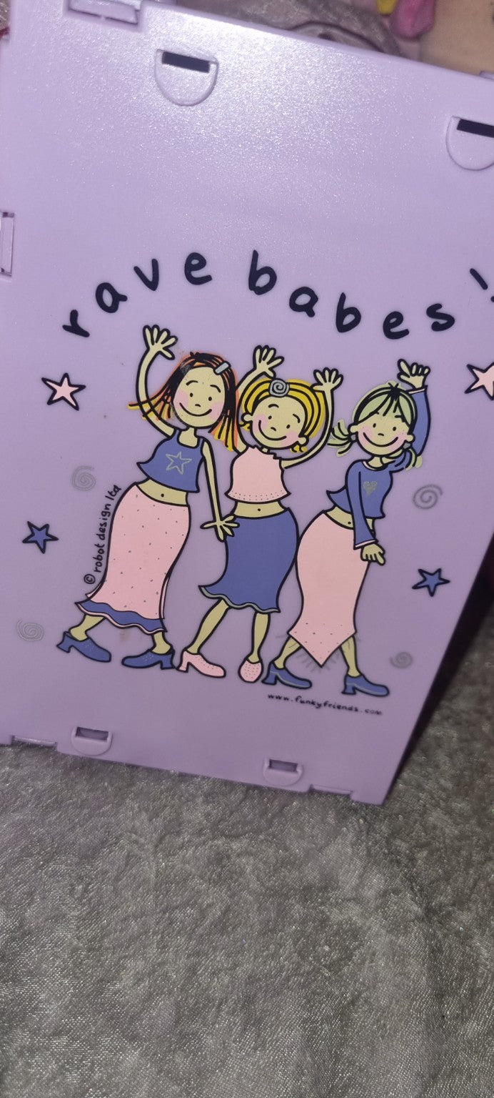 Funky Friends “Rave Babes” CD Storage Box – 1990s Deadstock
