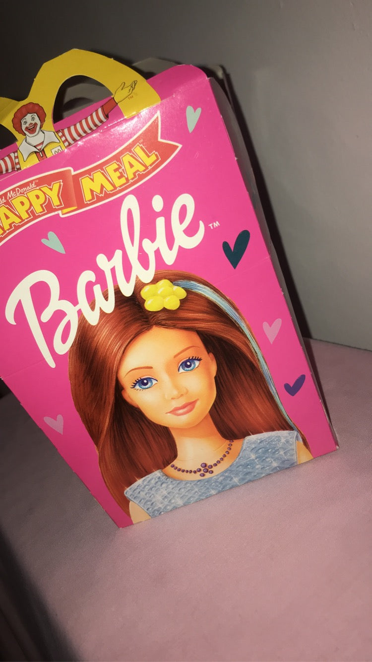 Vintage barbie happy meal box.