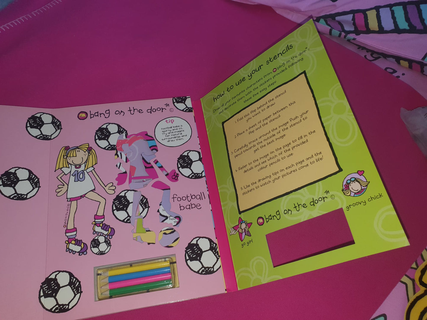 Groovy Chick Stencil Hardback.