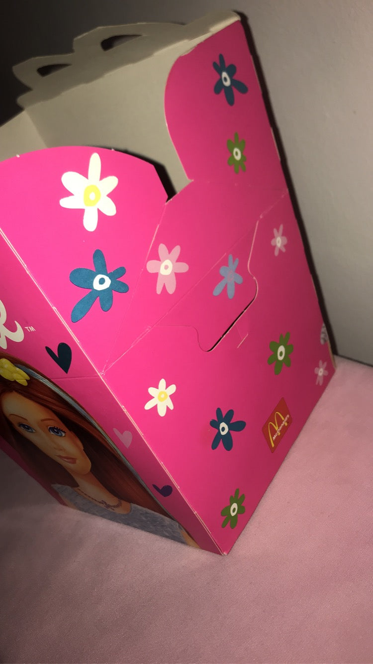 Vintage barbie happy meal box.