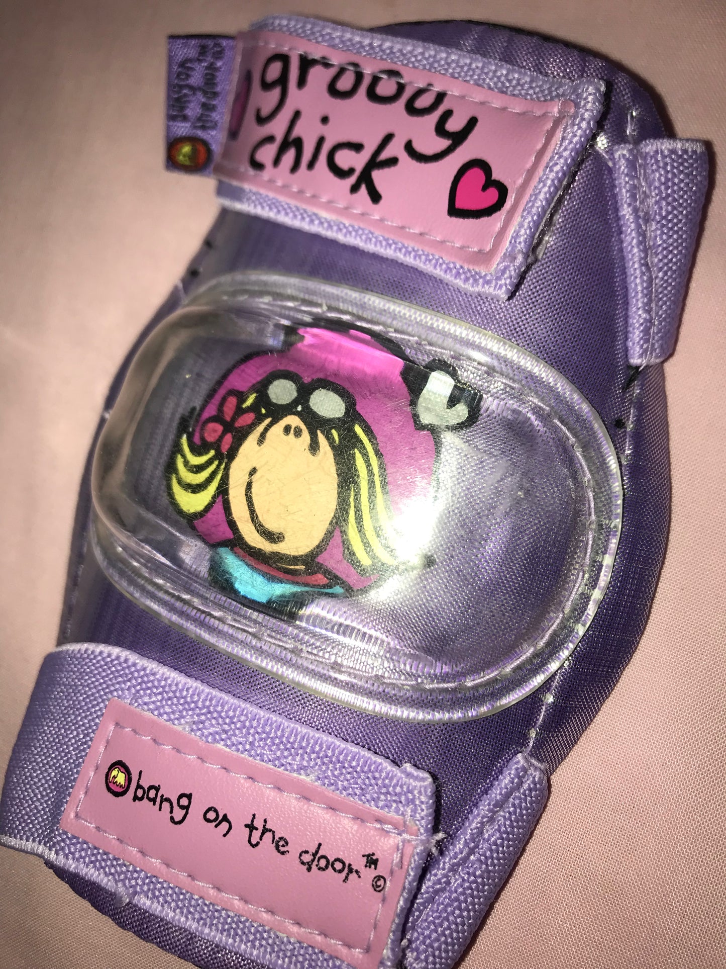 Groovy chick elbow pads.