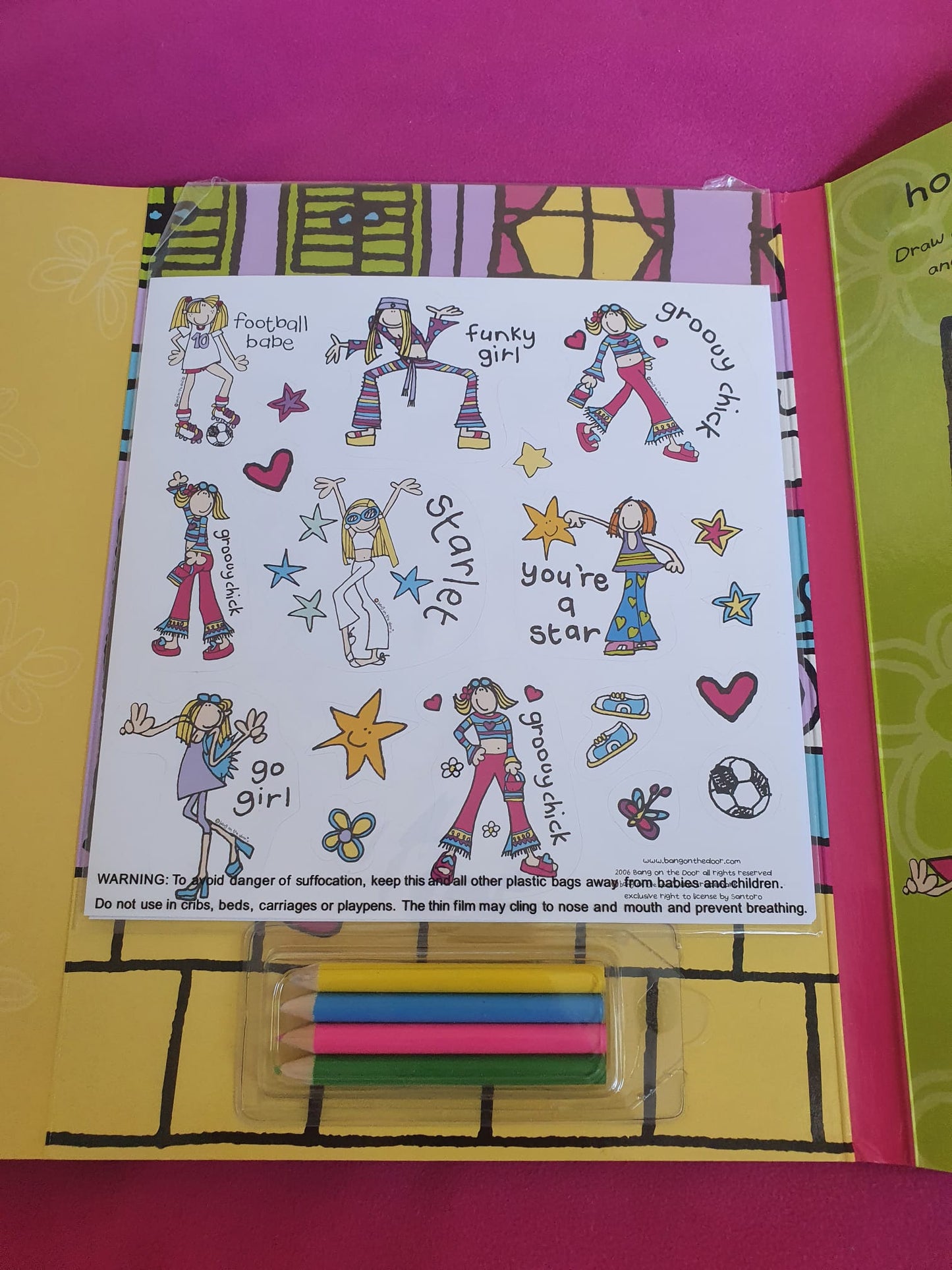 Groovy Chick Stencil Hardback.