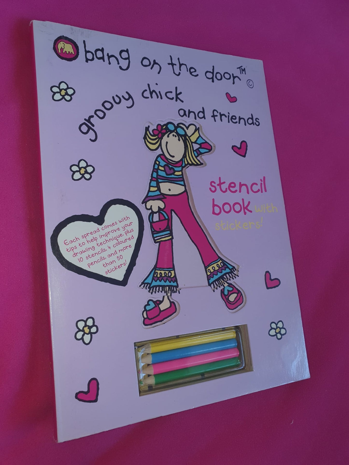 Groovy Chick Stencil Hardback.