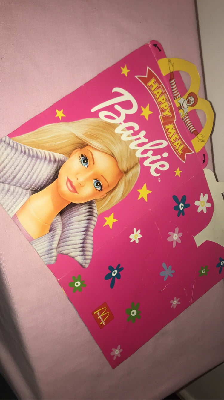 Vintage barbie happy meal box.