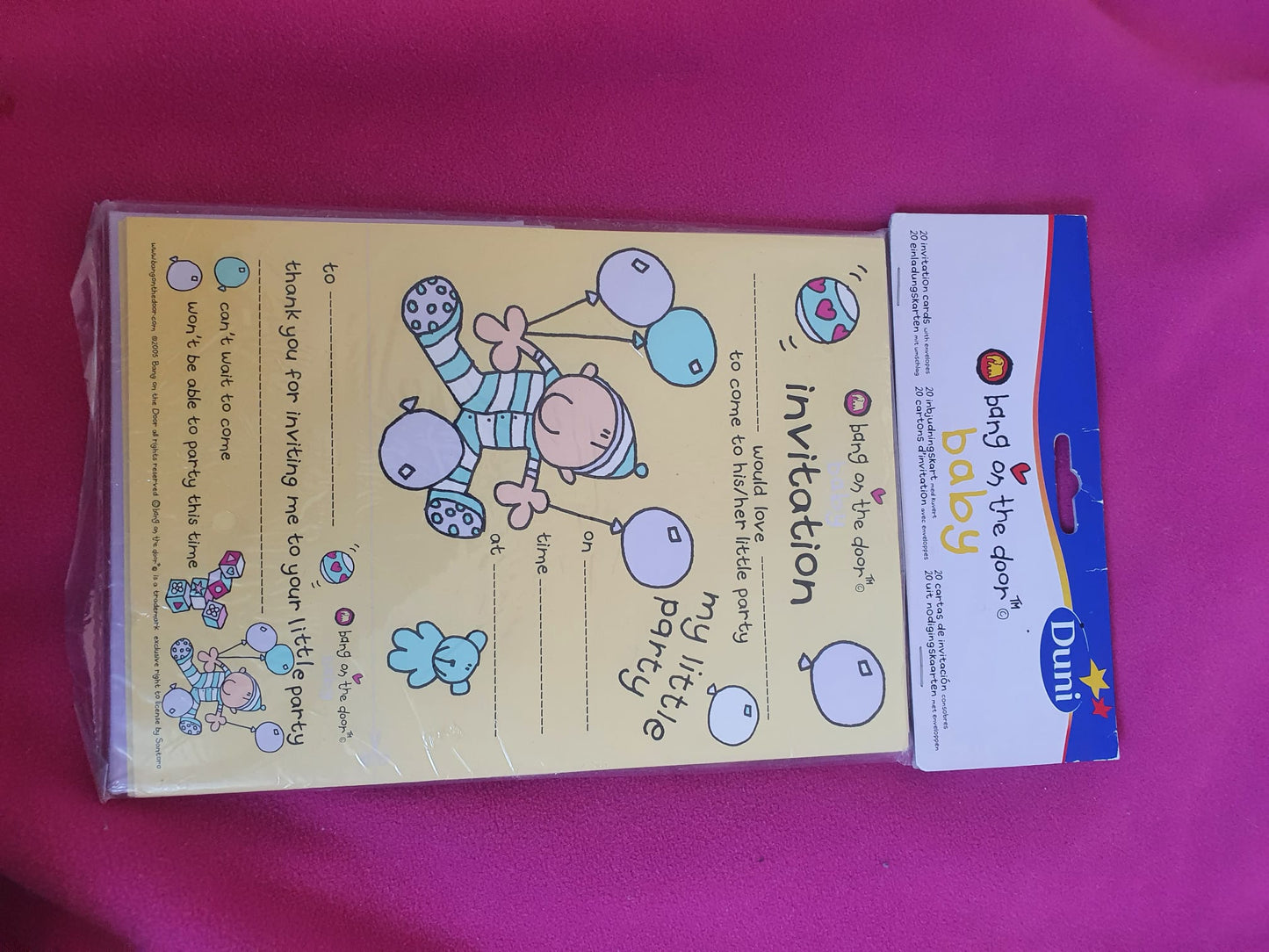 Bang on the Door Baby “My Little Party” Invitations.